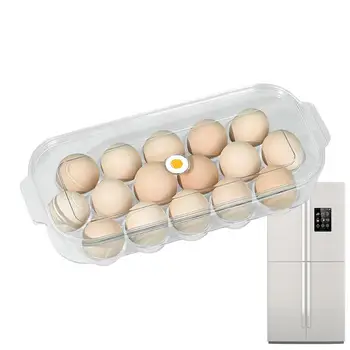 Контейнер для хранения яиц из полистирола с крышкой, Коробка-органайзер для яиц в холодильнике, Автоматическая скатка для холодильника, фруктов и продуктов питания
