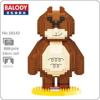 Balody 18142 Benrat Boss Bear Animal Pet 3D Модель DIY 899шт Мини Алмазные Блоки Кирпичи Строительная Игрушка для Детей Подарок без Коробки