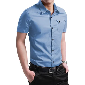 5XL Большого размера, летняя мужская тонкая рубашка из чистого хлопка с коротким рукавом, для путешествий, кемпинга, пеших прогулок, дышащие рубашки-кардиганы с отворотами.