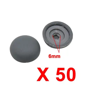 uxcell 50шт Серый Универсальный Пластиковый Колпачок с отверстием 6 мм для Авто