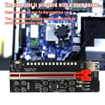 Удлинитель видеокарты Ver12 Pro PCIE от 1X до 16X Riser для майнинга Bitcoin BTC