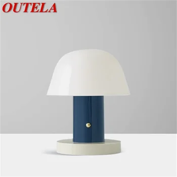 OUTELA Nordic Простая настольная лампа Современная мраморная настольная лампа LED для домашнего прикроватного украшения
