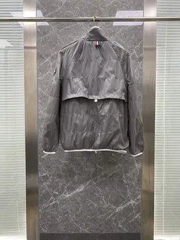 Модное брендовое мужское серое пальто в клетку, Оригинальная дизайнерская накидка, женская куртка с запахом, высококачественная известная дышащая одежда