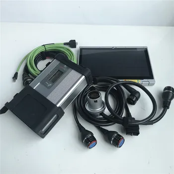 Диагностический сканер MB car truck MB Star C5 SD Подключается к программному обеспечению 2023.09 в CF-AX2 i5 8G 90% Новый ноутбук touch by hand