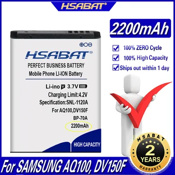 HSABAT BP-70A EA-BP70A IA-BP70A BP70A IABP70A 2200 мАч Батарея для SAMSUNG AQ100 DV150F ES65 ES67 ES70 ES71 ES73 ES74 ES75 ES80