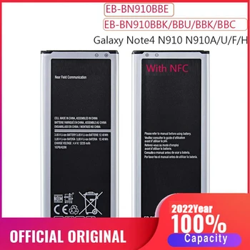 С NFC Аккумулятор 100% Емкости EB-BN910BBE EB-BN910BBK Для Samsung Galaxy NOTE4 N910a N910V N910C NOTE 4 N910u N910F N910H NFC