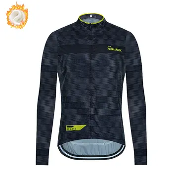 Теплые велосипедные куртки Raudax 2023, зимняя термо-флисовая велосипедная одежда, джерси с длинным рукавом, Одежда для езды на велосипеде на открытом воздухе.