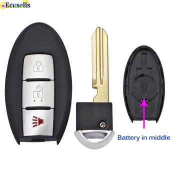 3 Кнопки Smart Remote Key Shell Case Брелок для Nissan Murano Rogue Patrol Leaf Juke Versa Cube Quest Pathfinder Titan NSN14