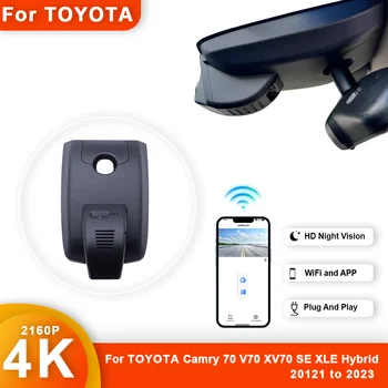 4K 2160P Подключи И Играй Простая Установка Wifi Автомобильный Видеорегистратор Видеомагнитофон Для Toyota Camry 70 V70 XV70 SE XLE Hybrid 2018 2019-2022