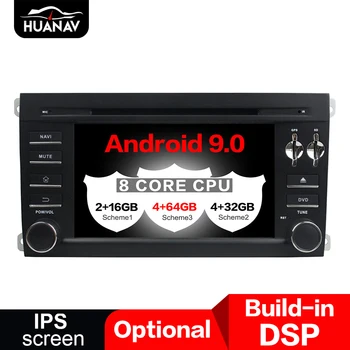 Android 9.0 Автомобильный DVD-плеер GPS-навигация для Porsche Cayenne 2004-2010 мультимедийный Автомобильный аудиоплеер головное устройство магнитофон карты
