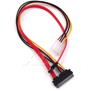 50шт 15 + 7-контактный жесткий кабель для передачи данных от IDE Power SATA к 4-контактному жесткому кабелю 40 см