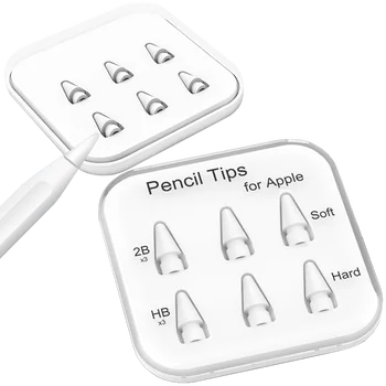 Наконечники для карандашей Apple Pencil с мягким наконечником. Наконечники для стилуса Apple Pencil 1-го и 2-го поколения и цифрового карандаша Logitech Crayon
