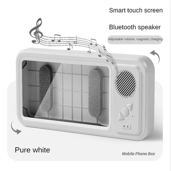 Телефонная коробка с беспроводным динамиком Bluetooth, водонепроницаемая Телефонная коробка для ванной комнаты, домашний телевизор, держатель для мобильного телефона, Розовый