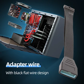 Адаптер-удлинитель материнской платы USB3.0 от женского до USB3.0 от мужского 19P 20Pin Удлинительный кабель для заголовка 15 см Кабель-адаптер для компьютера