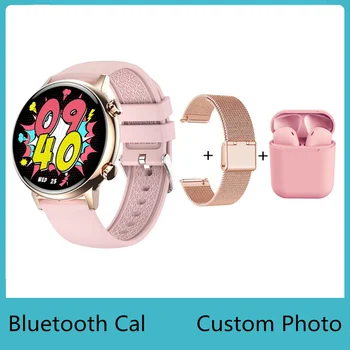 Женские умные часы Bluetooth Call с 1,1-дюймовым сенсорным экраном IP68, водонепроницаемый монитор артериального давления, NFC, женские умные часы 2023 г.