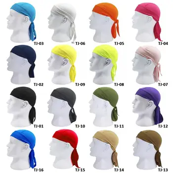 16 цветов, велоспорт на открытом воздухе, Быстросохнущая спортивная повязка на голову, Мужская бандана для бега, Солнцезащитный головной платок, Пиратская кепка