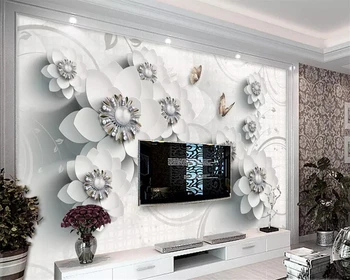 Beibehang Изысканные трехмерные украшения, цветок, гостиная, ТВ-фон, украшение дома, прикроватная тумбочка для спальни, 3D обои