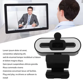 Веб-камера 4K HD, подключаемая и воспроизводимая компьютерная камера USB с крышкой объектива для видеозаписи, вызова конференции, горячая распродажа