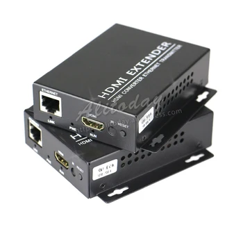 Удлинитель HDMI Передатчик Приемник по кабелю Cat6 / 5E UTP RJ45 Ethernet один ко многим Сетевой разъем передатчика Поддержка 1080P