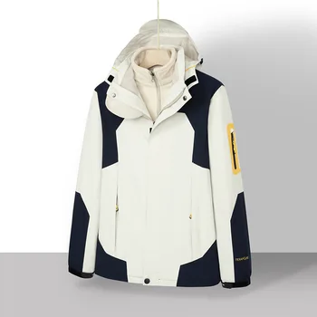 Куртка женская уличная ветрозащитная, дышащая и бархатная, теплый комбинезон из полярного флиса, пальто 