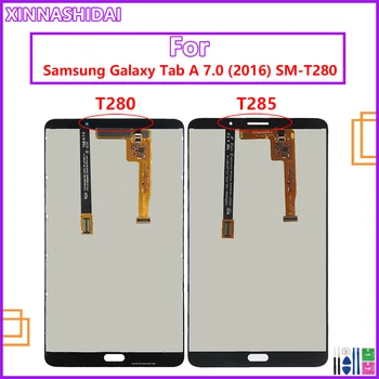 Для Samsung Galaxy Tab A 7.0 (2016) SM-T280 T280 T285 ЖК-дисплей Сенсорный Экран Дигитайзер Датчики Полная Сборка Панели LCD T285