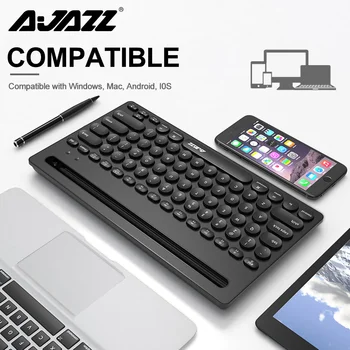 AJAZZ 320i, новая мини-клавиатура с двойным Bluetooth 2.4 G, Беспроводная USB-клавиатура, поддержка Windows Mac ios Android, планшет ipad, ноутбук