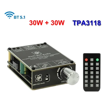 Стереозвук TPA3118 мощностью 2 * 30 Вт, плата цифрового усилителя мощности Bluetooth, двухканальный HIFI класса D, модуль DIY Amplificador, приложение