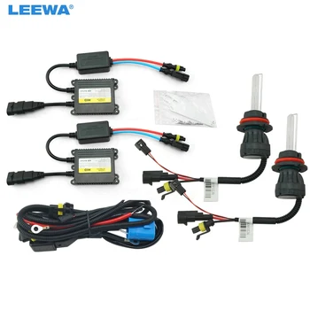LEEWA 1 комплект 35 Вт Переменного Тока Автомобильные Фары 9004 9007 Ксеноновая лампа Hi/Lo Луч Биксеноновая лампа Цифровой Тонкий Балласт HID Kit #CA4479
