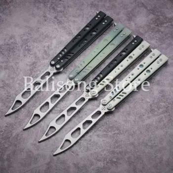 Baliplus BRS Replicant Clone Balisong Flipper Нож для тренировки бабочек Белое / черное Специальное издание