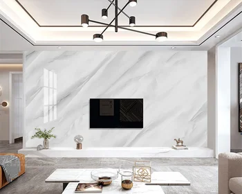 beibehang Настраивает новые атмосферные простые элегантные обои из белого джаза с бело-серым мраморным фоном papier peint
