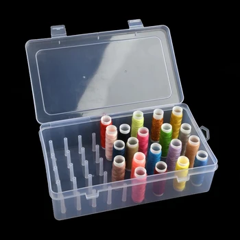 Ящик для хранения швейных ниток 42 штуки Катушки Чехол для переноски Шпульки Держатель контейнера Чехол для организации катушки для рукоделия Для хранения шитья