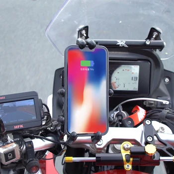 Кронштейн для телефона для зарядки мотоцикла GUB, устойчивое крепление для мобильного телефона для мотоцикла с защитой от встряхивания, вращение на 360 градусов для мотоцикла-скутера