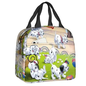 Утепленная сумка для ланча с собакой-коляской Далматинца для женщин, водонепроницаемый анимационный кулер, Термальная коробка для бенто для детей, школьников