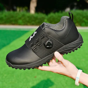 Водонепроницаемая обувь для гольфа, Мужские размеры 39-47, Роскошные кроссовки для гольфа, Уличные удобные кроссовки для ходьбы, Нескользящая обувь для ходьбы