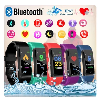 Спортивный браслет Bluetooth Plus, водонепроницаемый, для измерения кровяного давления, сердечного ритма, Электронный браслет для мониторинга
