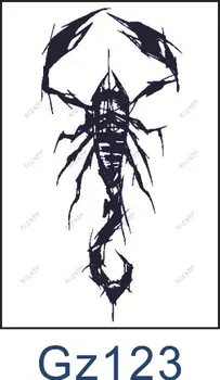 Водонепроницаемая временная татуировка сока Наклейка с рисунком Скорпиона, животное, рука, нога, спина, художественная флэш-татуировка, поддельная татуировка для мужчин и женщин