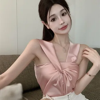 Женский камзол Тонкие сексуальные милые модные топы на бретелях корейская версия холтер