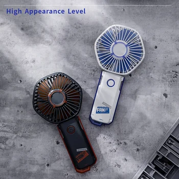 2023 Новый ручной вентилятор Портативный USB Перезаряжаемый Небольшой складной электрический вентилятор с бесщеточным двигателем, мини-вентилятор воздушного охлаждения для кемпинга на открытом воздухе