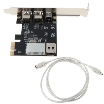 PCI-e 1X IEEE 1394A 4-Портовый (3 + 1) Адаптер Firewire Card 6-4-Контактный Кабель Для Настольных ПК K1AA
