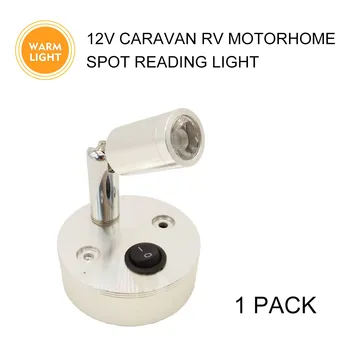 Светодиодная лампа 12V с регулируемым теплым точечным освещением Для лодки, Лампа для чтения в доме на колесах, Аксессуары для каравана