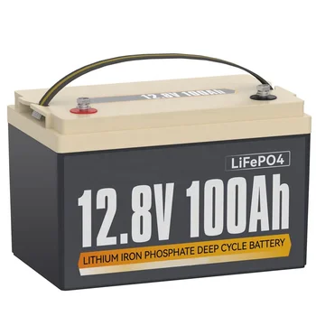 Батарея LiFePO4 12.8V 100Ah 1280Wh литий-железо-фосфатная Батарея 12V с 100A BMS 4000 + Циклов Перезарядки