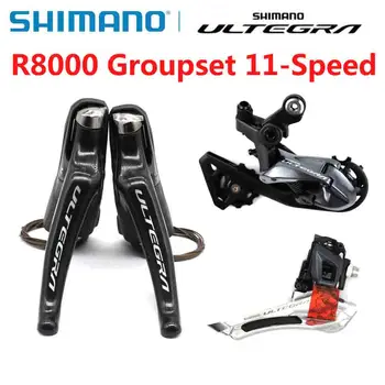 Групповой набор SHIMANO Ultegra R8000 2x11 Скоростных переключателей R8000 Для Шоссейного велосипеда ST + FD + RD Двойной Рычаг управления Передним задним переключателем SS GS