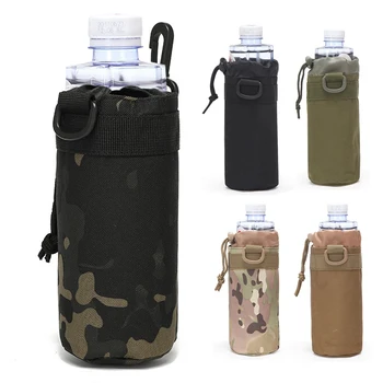 Тактический держатель для бутылки с водой Molle, поясная нейлоновая сумка, военная сумка для путешествий на открытом воздухе, кемпинг, пеший туризм, Охота, сумка для переноски чайника для столовой