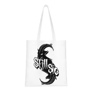 Slipknots С логотипом хэви-метал Музыки, сумка для покупок, женская забавная холщовая сумка для покупок, сумка через плечо, сумка большой емкости