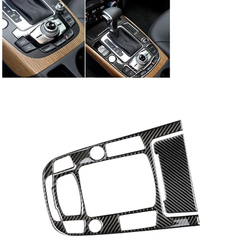 Для Audi A4L A5 2009-2016 Q5 2010-2018 Автомобильная Коробка Переключения Передач, Накладка На Панель, Карбоновая Рама Консоли С Отверстием Для Запуска Двигателя