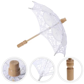 Белый кружевной зонтик, Детские зонтики, Дождевой Белый зонтик, Кружевной зонтик, Винтажные Зонты, Орнамент для зонтиков, Причудливые украшения