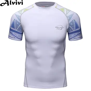 Мужские быстросохнущие футболки для тренировок, эластичная дышащая спортивная футболка с коротким рукавом для бега, спортивная одежда для фитнеса