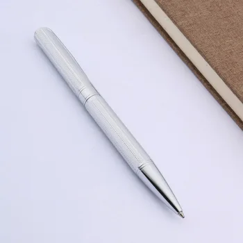 студенческая ручка new Gun серый металл розово-золотисто-серебристая подарочная шариковая ручка