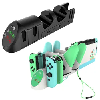Настольная зарядная док-станция 6 в 1 для контроллера Nintendo Switch Joy Con Pro, игровой консоли NS, подставки для геймпада, зарядного устройства
